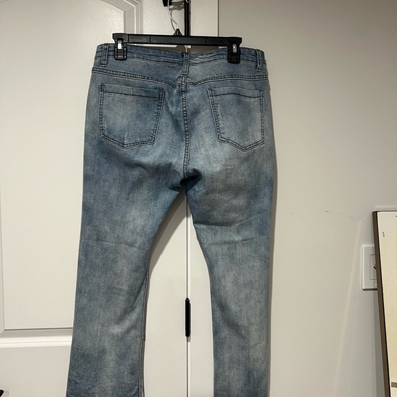 High Rise Blue Distressed Jeans - Picture 8 of 9